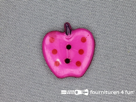 Kinder knoop 21x22mm appel - fuchsia roze