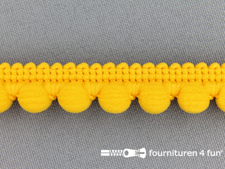 Bolletjesband 15mm mais geel