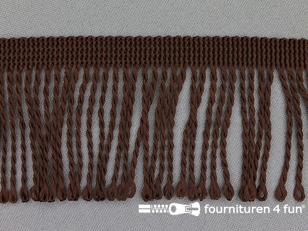 Nylon franje - 60mm - donker bruin