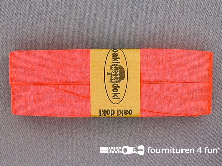 Oaki Doki Tricot biaisband - 20mm x 3 meter - neon roze (953)