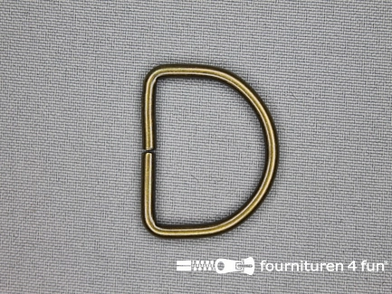 D-ring - 30mm - geel brons 