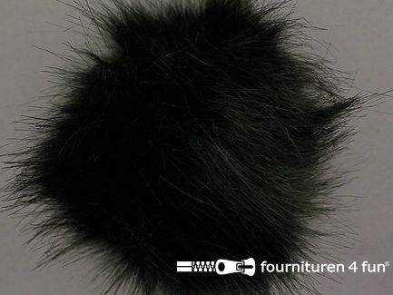 Bont pompon 12cm donker groen