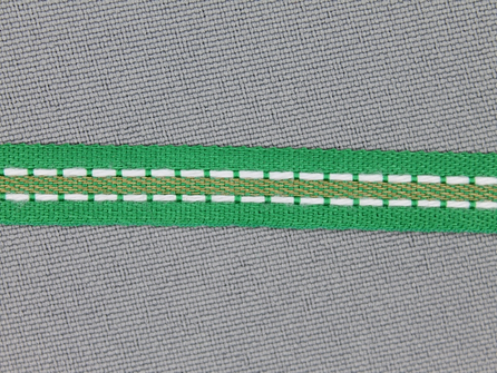 Modern band 8mm stippellijn groen - beige