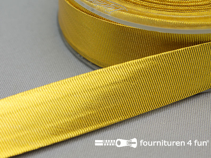 Rol 20 meter metallic biasband 20mm goud