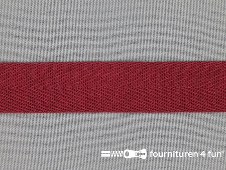 Luxe keperband - 20mm - bordeaux-wijnrood