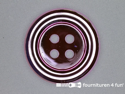 Clownsknoop - metallic - 72mm - licht roze