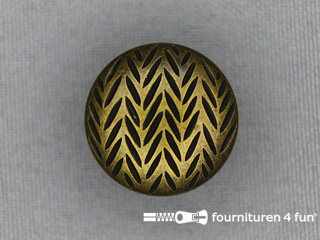 Bronzen knoop 20mm zigzag