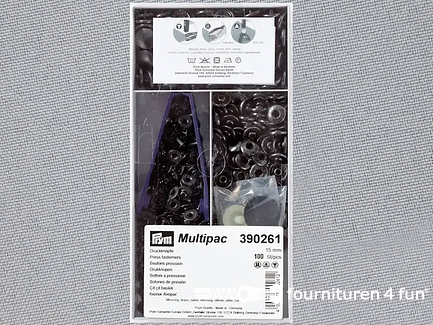 Prym drukknopen anorak 15mm - Multipac 100 stuks - gebronsd - 390261