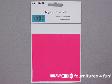 Zelfklevend nylon reparatiedoek 10x20cm fuchsia roze