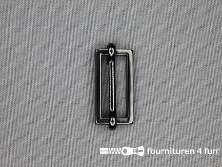 Schuifgesp 25mm zwart zilver