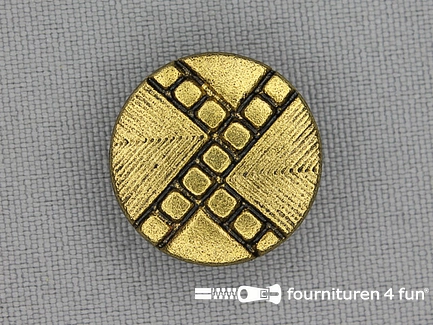 Gouden knoop 20mm vintage design