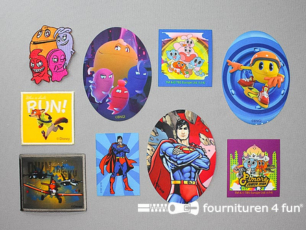 Collectie strijkapplicaties - 9 delige set - opstrijkbare patches