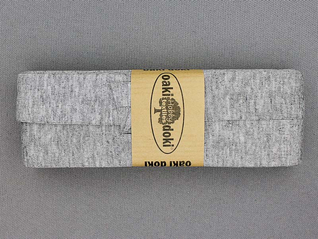 Oaki Doki Tricot biaisband - 20mm x 3 meter - licht grijs gemêleerd (065)