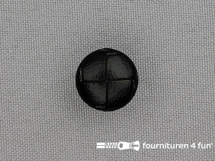 Voetbal knoop 15mm zwart