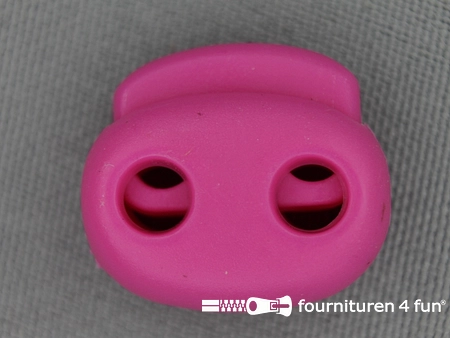 Koordstopper - 21mm - dubbel - fuchsia roze