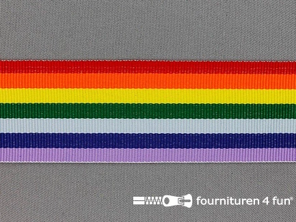 Deco lint - 30mm - regenboog kleuren
