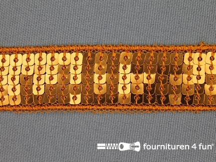 Pailletten band 22mm brique