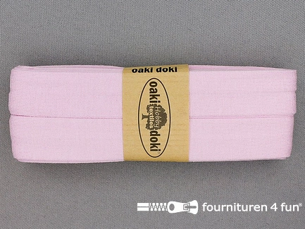 Oaki Doki Tricot biaisband - 20mm x 3 meter - baby roze (011)