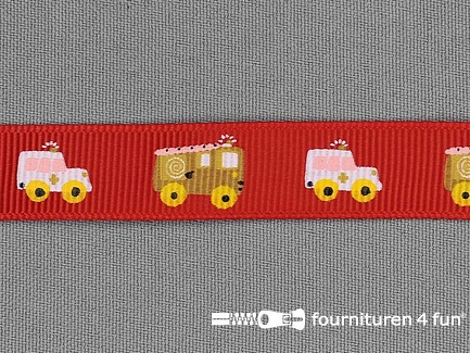 Deco lint autootjes 16mm rood