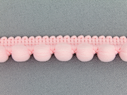 Bolletjesband 15mm licht roze