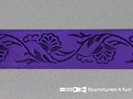 Floral lint 25mm donker paars