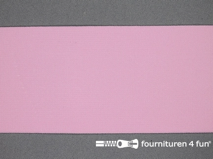Rol 10 meter gekleurd soepel elastiek - 80mm - roze