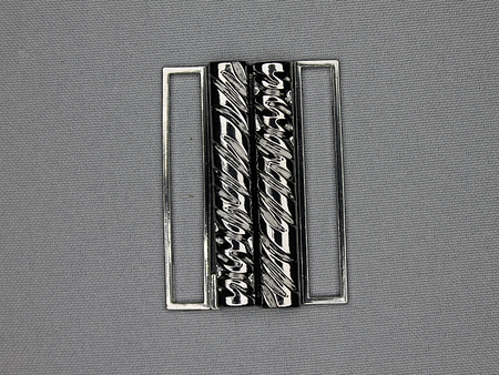 Inhaakgesp 50mm zwart zilver