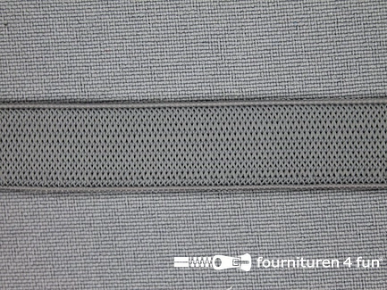 Gekleurd soepel elastiek - 15mm - donker grijs