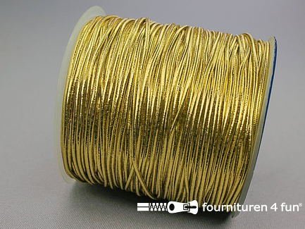 Rol 100 meter elastisch koord - 1,5mm - goud