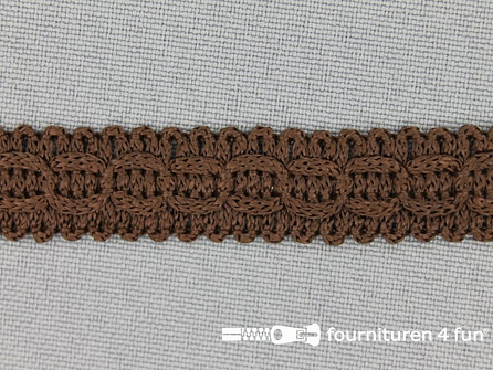 Rol 25 meter nylon galon 14mm donker bruin