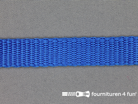 Halsband uni colour 15mm kobalt blauw