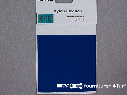 Zelfklevend nylon reparatiedoek 10x20cm konings blauw
