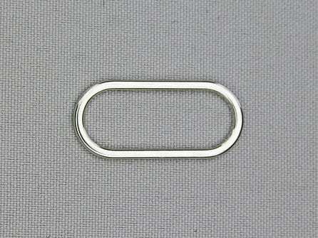 Ovale ring - Schuifpassant - 30mm - zilver