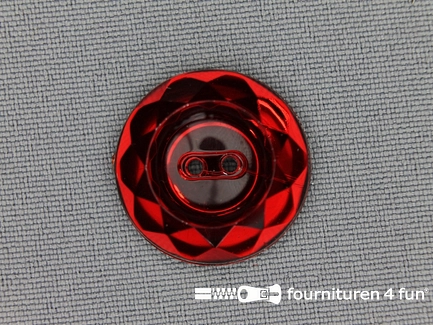 Strass knoop 21mm rood
