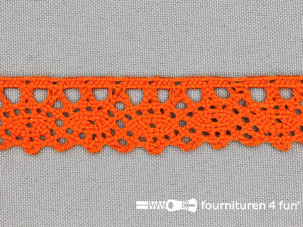COUPON 9 meter Ibiza broderie 20mm oranje