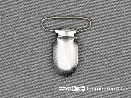 Bretelclips - 30mm - zilver