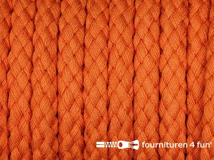 Katoenen koord - grof - 8mm - oranje
