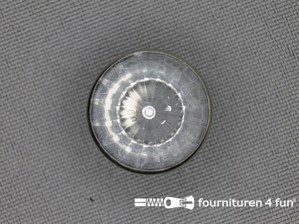 Strass knoop 18mm zilver