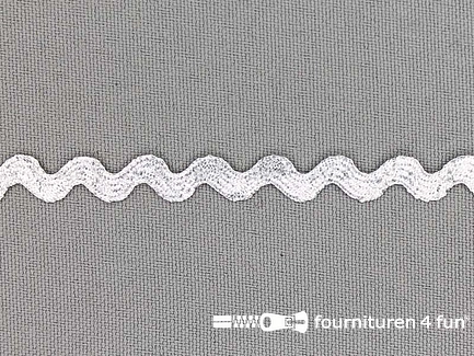 Rol 25 meter zigzag band 7mm zilver