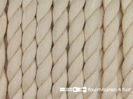 Katoen polyester koord 5mm beige