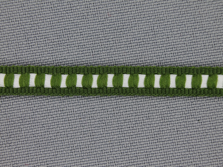 Modern band 6mm ribbel olijf groen