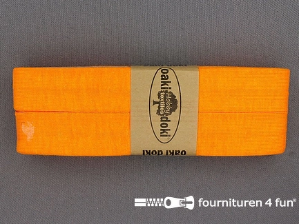 Oaki Doki Tricot biaisband - 20mm x 3 meter - neon oranje (952)