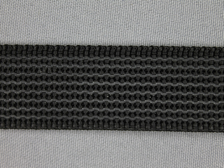 Rubber halsband 25mm zwart