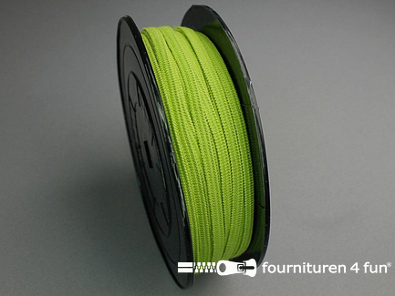 Rol 50 meter gekleurd soepel elastiek - 5mm - lime groen