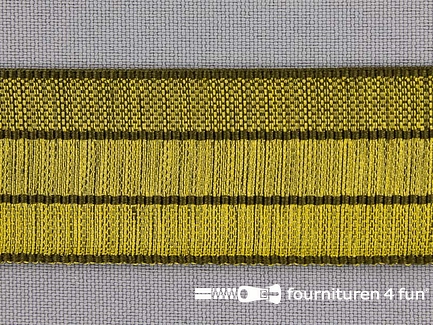 Gestreept nylon keperband 30mm olijf - leger groen