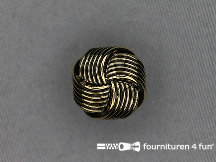 Gouden knoop 15mm gevlochten