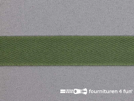 Luxe keperband - 20mm - leger groen