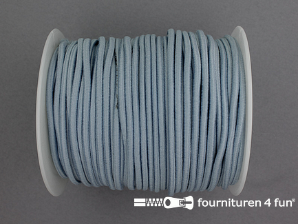 Rol 50 meter budget elastisch koord 2,7mm blauw grijs