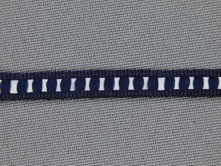 Modern band 6mm ribbel marine blauw