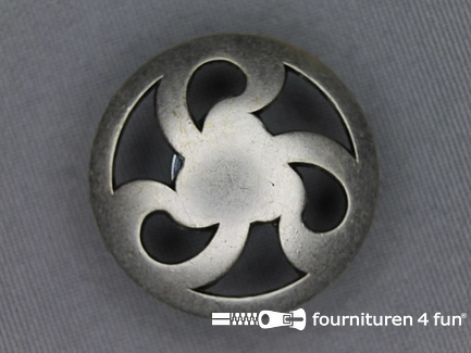 Zilveren knoop 30mm propeller